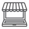 Marketplace online line icon, e commerce