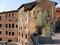 Markets of Trajan with a sculpture of an head to Rome in Italy.