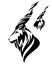 Markhor mountain goat black vector profile head