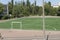 Marking on a modern stadium with artificial turf.