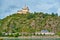 Marksburg castle on Rhine river in Germany