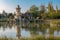 The Marlborough Tower in the park of the Trianon estate in Franc