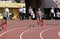 MARLENE SANTOS BRAZIL and BEATRICE BERTI SAN MARINO on the start of the 400 metrs hurdles on IAAF