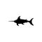Marlin Fish, Atlantic Swordfish, Wildlife. Flat Vector Icon illustration. Simple black symbol on white background. Marlin Fish,