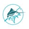 Marlin fishing sport Marlin fish business Icon Illustration Brand Identity