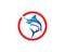 Marlin jump fish logo and symbols icon