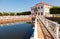 Marly Palace in Lower Park Peterhof in summer sunny day