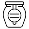 Marmalade jam jar icon, outline style