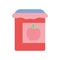 Marmalade jar apple fresh food design icon