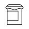 Marmalade jar fresh food design icon thick line