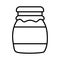 Marmalade jar fresh food design icon thick line