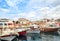 Marmaris castle in marmaris port with boats and sea view