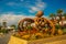 MARMARIS,TURKEY: Beautiful octopus sculpture on the promenade in Marmaris on a sunny day
