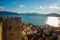 MARMARIS, TURKEY: The old stone walls of the Marmaris fortress on a sunny day.