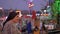 Marmaris, Turkey - September 23, 2019: arabian woman standing on sea quay on ships landscape. Happy tourist woman