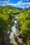 Marmitte dei Giganti canyon and Metauro river. Fossombrone, Marche, Italy