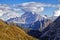 Marmolada mountain in Dolomites