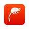 Marmoset monkey icon digital red