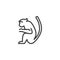 Marmoset monkey line icon