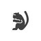 Marmoset monkey vector icon