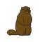 Marmot cartoon isolated vector illustration