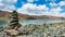 Marnyi Stone , Blue sky and lake , Tibet