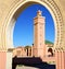 in maroc africa minaret and the blue sky