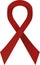 Maroon awareness ribbon. Multiple myeloma, plasma cell myeloma disease. Stock vector illustration isolated on white