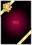 Maroon background with gold bow