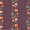Maroon color pattern with vertical flowers rows