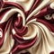 Maroon and Cream Silk Fabric Pattern Twirl Effect Design Template