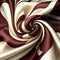 Maroon and Cream Silk Fabric Pattern Twirl Effect Design Template
