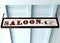 Maroon and Off White Saloon Sign