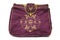 A maroon red colored ladies hand carry handbag