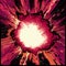 Maroon Retro Comic Book Style Supernova Explosion