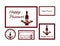 Maroon White Passover cards and tags with Wine bottle and four wine glasses