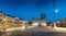 Marostica, Italy - Chess square in the evening. In the background the medi