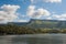 MaroÃ±o reservoir view. Sierra Salvada mountain range panoramic view