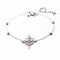 Marquess Inspired Silver Flower Anklet With Delicate Chromatics