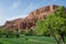 Marrakech landscape, meadow and in the background. Monkey fingers.