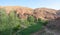 Marrakech landscape, meadow and in the background. Monkey fingers.