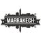 Marrakech Morocco Africa Icon Vector Art Design Skyline Flat City Silhouette Editable Template