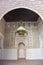 Marrakech, Morocco - Feb 10, 2023: Beautiful handicraft work inside the koranic school Medersa Ben Youssef in Marrakech