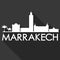 Marrakesh MarraKech Morocco Africa Icon Vector Art Flat Shadow Design Skyline City Silhouette Black Background