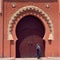 Marrakesh medina decorated gate