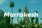 Marrakesh, Morocco city name travel postcard