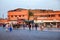 MARRAKESH, MOROCCO - JUNE 03, 2017: Evening in the famous Jemaa el-Fnaa square also Jemaa el-Fna, Djema el-Fna, or Djemaa el-Fnaa