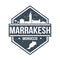 Marrakesh Morocco Travel Stamp. Icon Skyline City Design Vector. Seal Passport Mark.