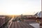 Marrakesh old town city view panorama from rooftop