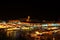 Marrakesh Souk market square in Morocco Jemaa el-Fnaa night time view panorama landscape